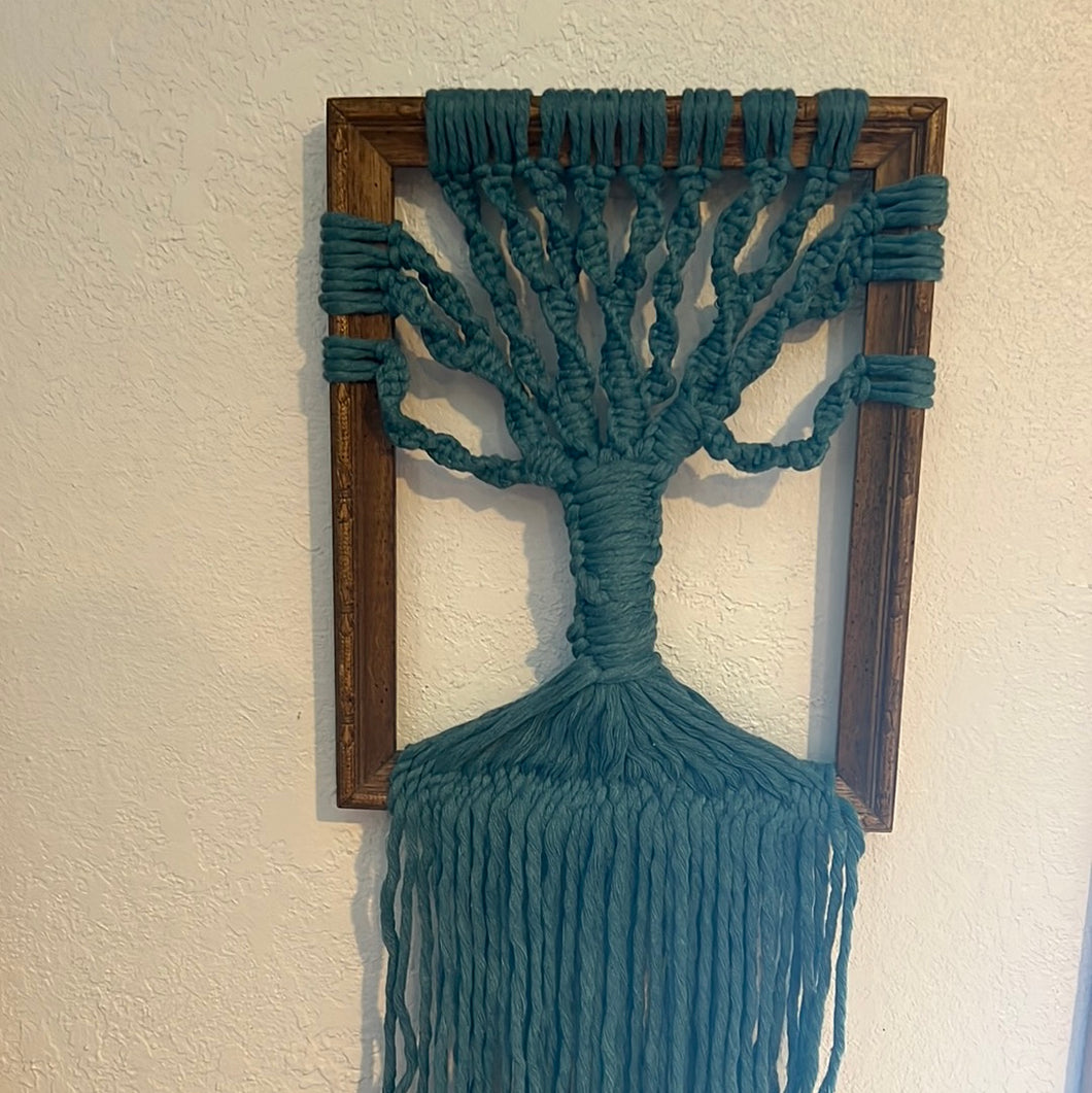 12”x9” Turquoise frame tree
