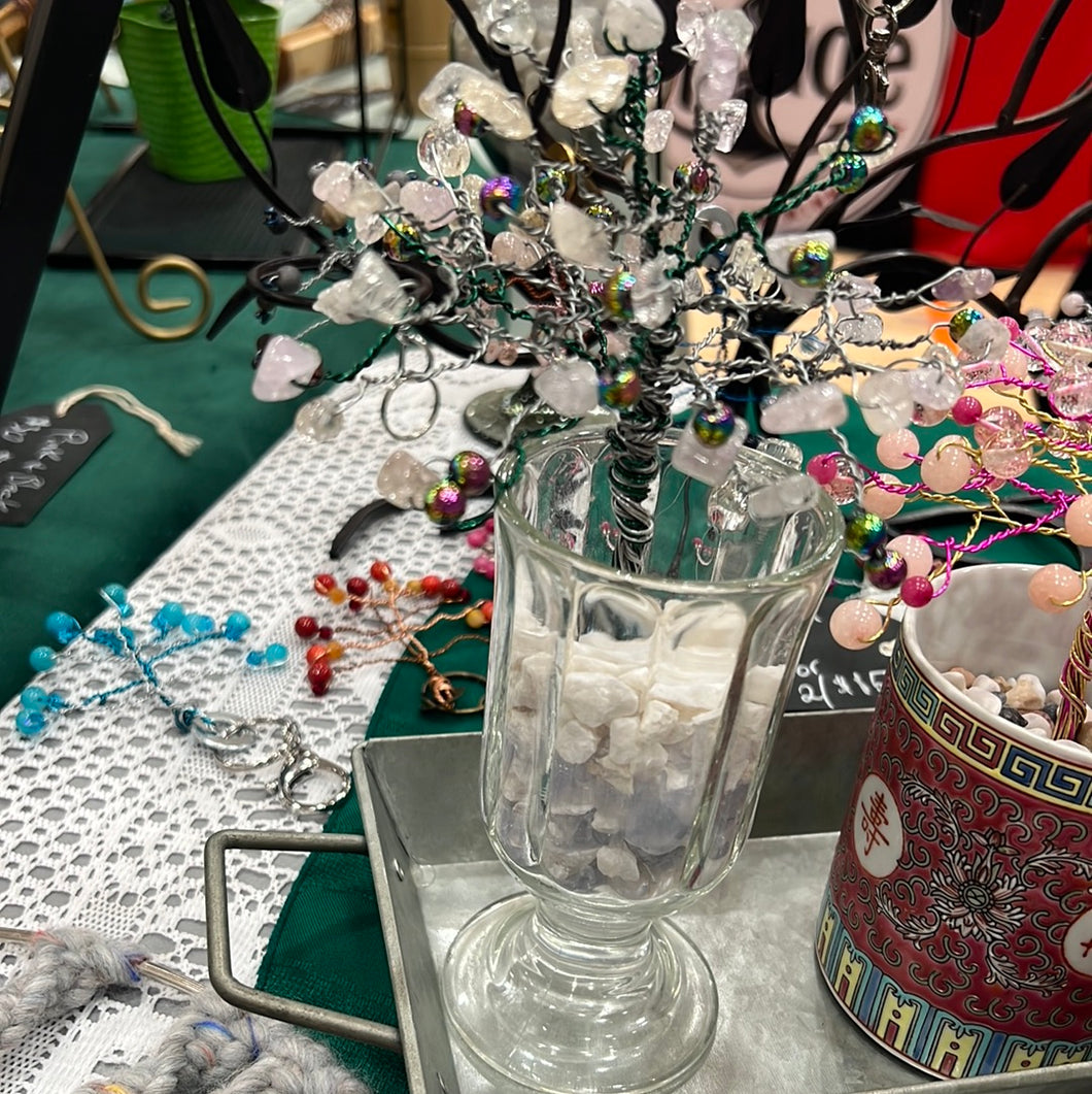 Clear quartz & greeny sparkles