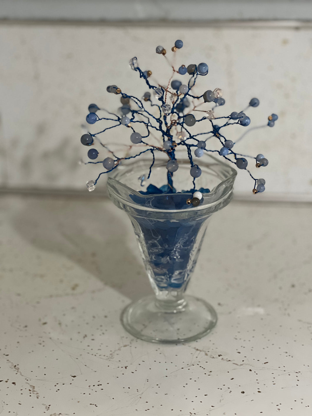 Blue agates and sparkles