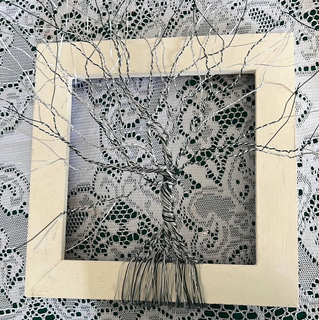 Silver&Green white square